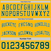 Custom Reversible Green Gold-White Double Side Basketball Jersey