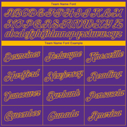 Custom Purple Gold Side Panel Stars Authentic City Edition Basketball Jersey