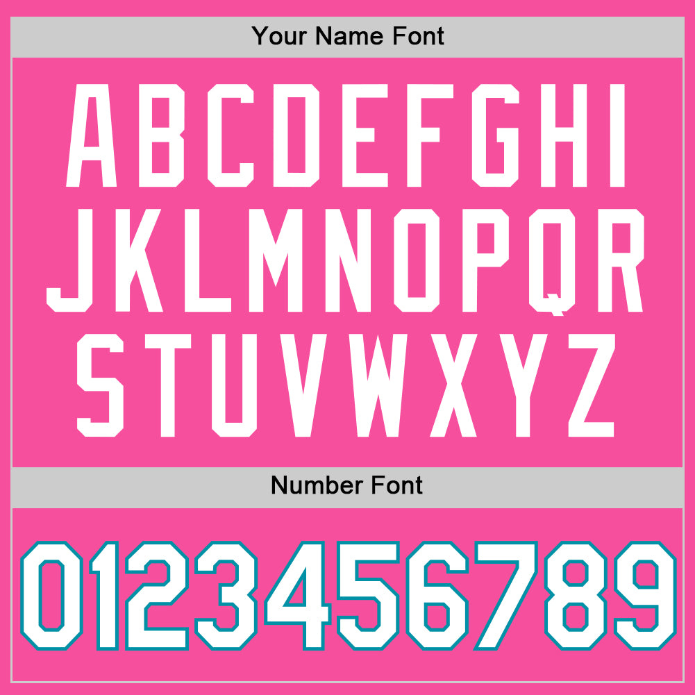 Custom Pink White-Teal Authentic Throwback Basketball Jersey