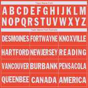 Custom Orange White V-Neck Basketball Jersey