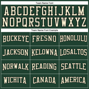 Custom Hunter Green Cream-Black Authentic Throwback Basketball Jersey