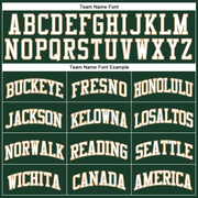 Custom Hunter Green White-Old Gold Authentic Throwback Basketball Jersey