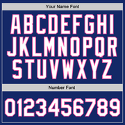 Custom Royal White-Pink Authentic Throwback Basketball Jersey