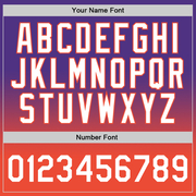 Custom Purple White-Orange Authentic Fade Fashion Basketball Jersey