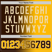 Custom Brown Gold-Cream Authentic Gradient Fashion Basketball Jersey