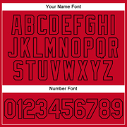 Custom White Red-Black Authentic Split Fashion Basketball Jersey