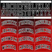 Custom Red Black-White Round Neck Sublimation Basketball Suit Jersey