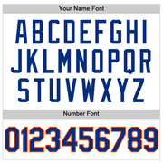 Custom White Royal-Orange Authentic Throwback Basketball Jersey