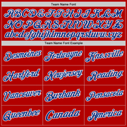 Custom Red White-Royal Authentic Throwback Basketball Jersey