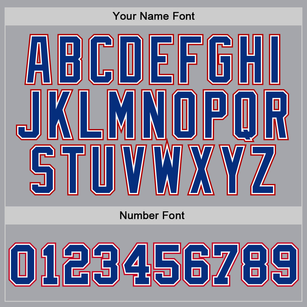 Custom Gray Royal-Red Authentic Throwback Basketball Jersey