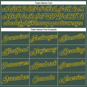 Custom White Hunter Green-Gold Authentic Split Fashion Basketball Jersey