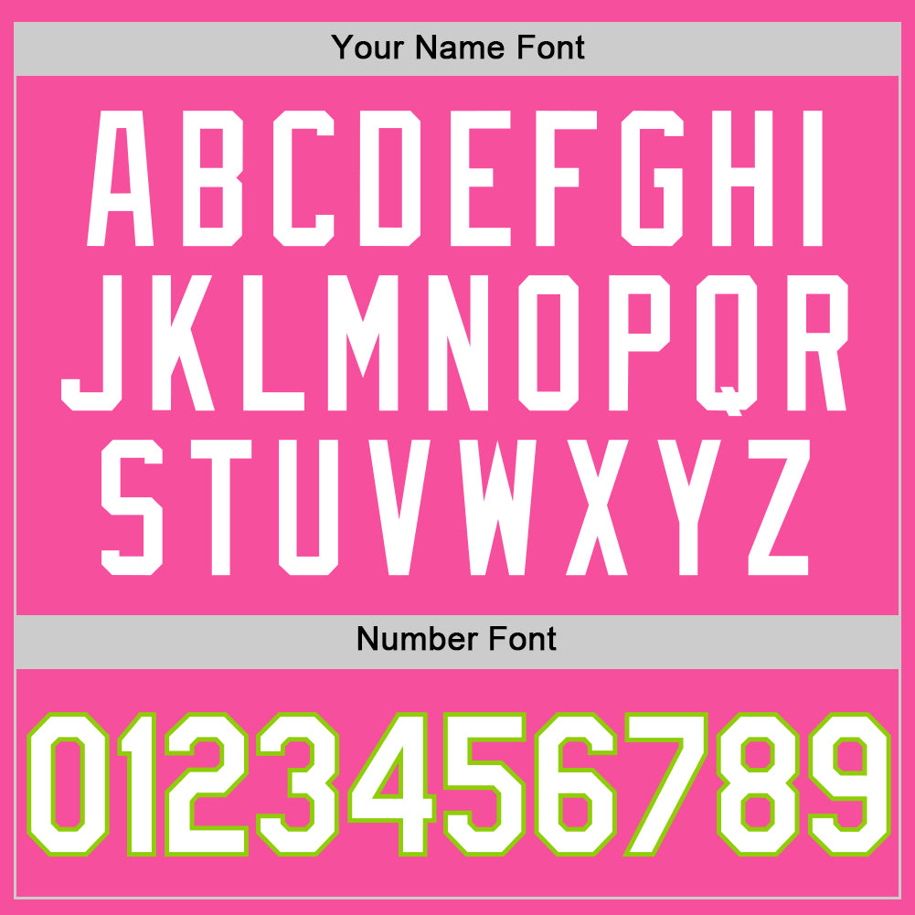 Custom Pink White-Neon Green Authentic Throwback Basketball Jersey