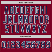 Custom Maroon Navy-White Authentic Throwback Basketball Jersey