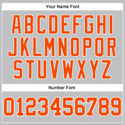 Custom Gray Orange-White Authentic Throwback Basketball Jersey