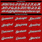 Custom Red White-Black Rounded Zigzag Lines Authentic City Edition Basketball Jersey