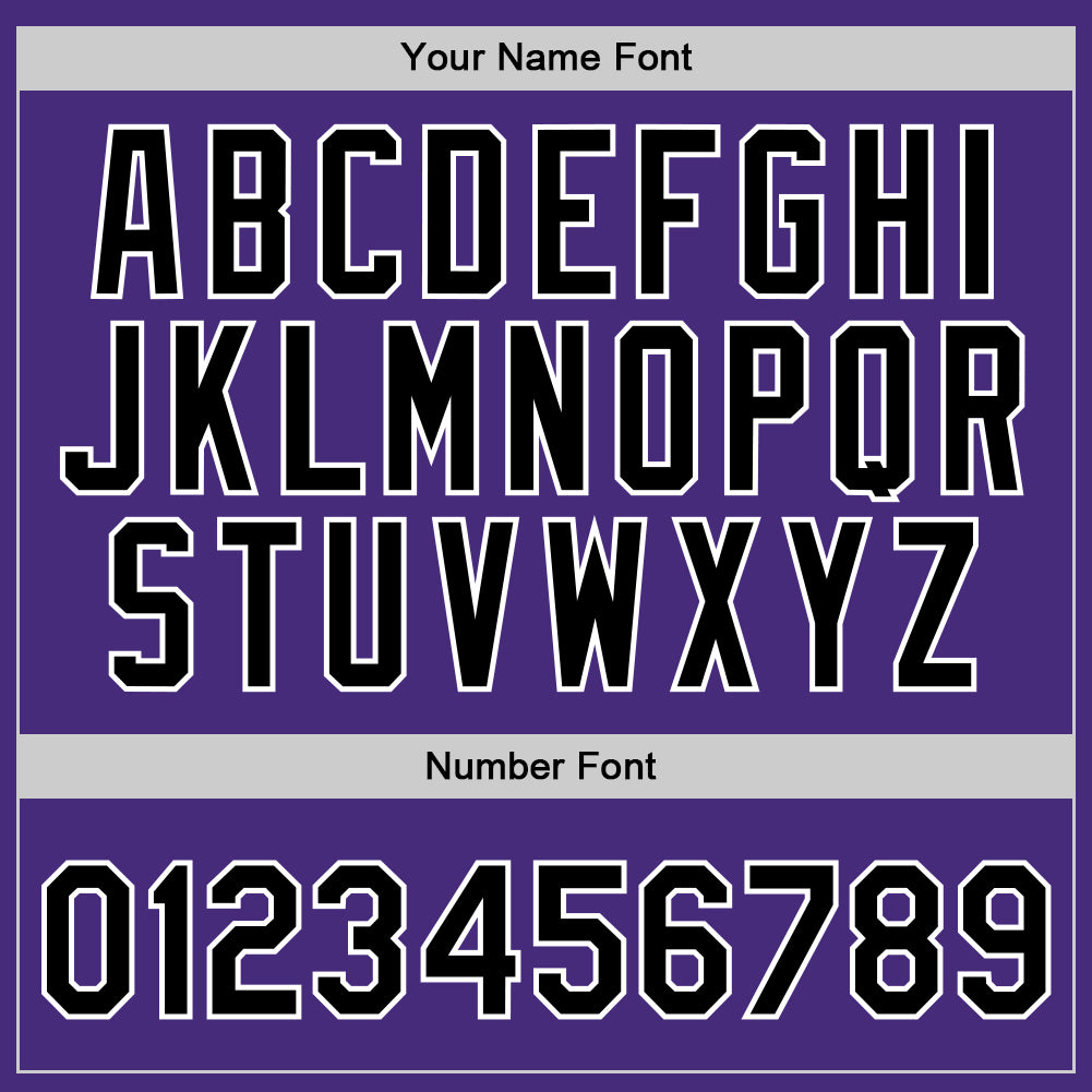 Custom Purple Black-White Authentic Throwback Basketball Jersey