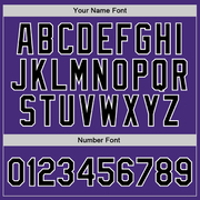 Custom Purple Black-White Authentic Throwback Basketball Jersey