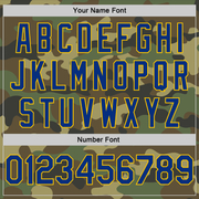 Custom Camo Royal-Gold Authentic Salute To Service Basketball Jersey