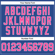 Custom Royal Pink-White Authentic Throwback Basketball Jersey