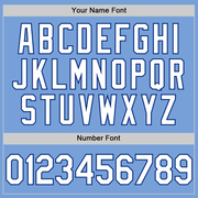 Custom Light Blue White-Royal Authentic Throwback Basketball Jersey