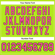 Custom Neon Green Pink-Black Authentic Throwback Basketball Jersey