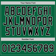 Custom Kelly Green Black-White Authentic Throwback Basketball Jersey