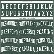 Custom Hunter Green White Round Neck Basketball Jersey