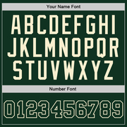 Custom Hunter Green Green-Cream Authentic Throwback Basketball Jersey