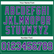 Custom Kelly Green Purple-White Authentic Throwback Basketball Jersey