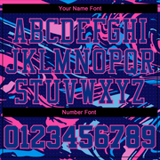 Custom Figure Royal-Pink Round Neck Sublimation Basketball Suit Jersey