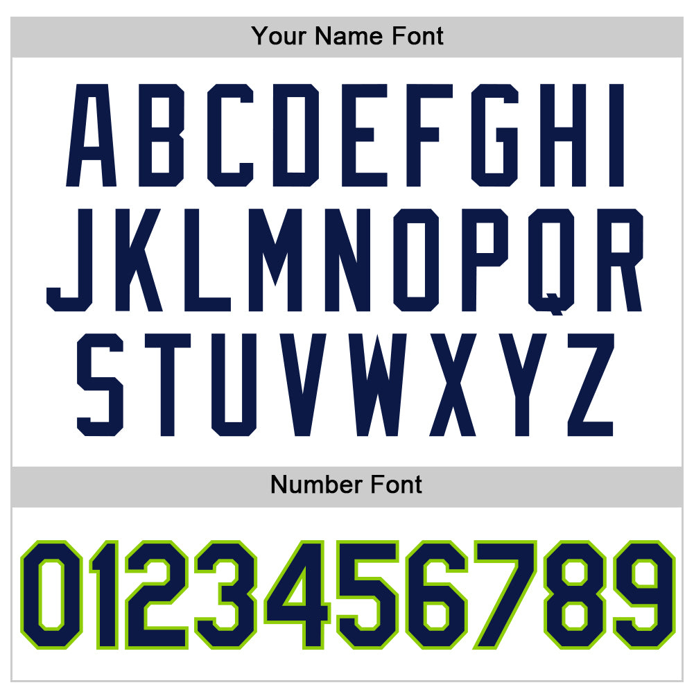 Custom White Navy-Neon Green Authentic Throwback Basketball Jersey