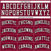 Custom Maroon White-Black Authentic Throwback Basketball Jersey