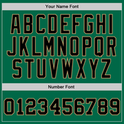 Custom Kelly Green Black-Old Gold Authentic Throwback Basketball Jersey