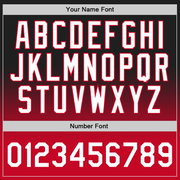 Custom Black White-Red Authentic Fade Fashion Basketball Jersey