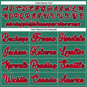 Custom Kelly Green Red-Black Authentic Throwback Basketball Jersey