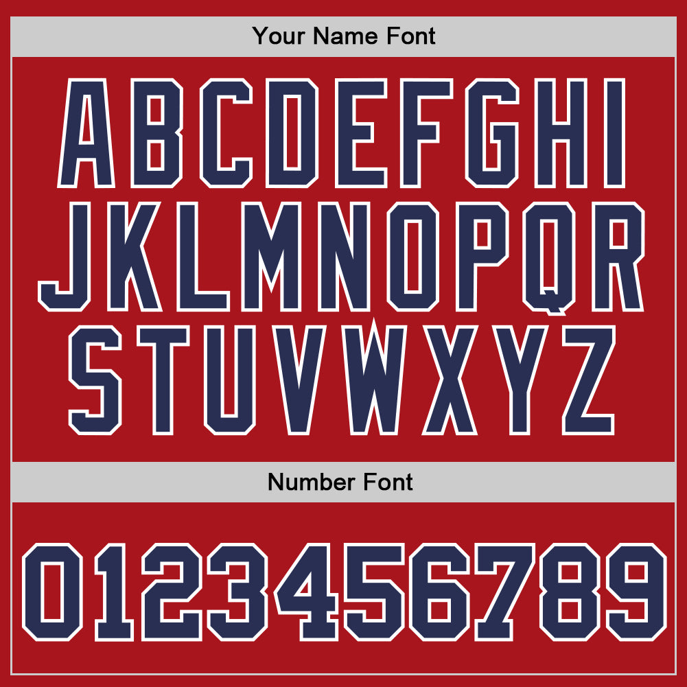 Custom Red Navy-White Authentic Throwback Basketball Jersey