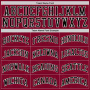 Custom Maroon Black-White Authentic Throwback Basketball Jersey