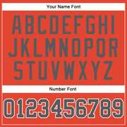 Custom Orange Steel Gray-Black Authentic Throwback Basketball Jersey