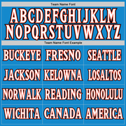 Custom Blue White-Orange Authentic Throwback Basketball Jersey