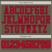 Custom Olive Red-Black Authentic Throwback Salute To Service Basketball Jersey