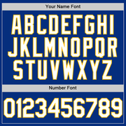 Custom Royal White-Gold Authentic Throwback Basketball Jersey