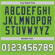 Custom Neon Green White-Navy Authentic Basketball Jersey