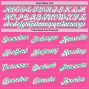 Custom Pink White-Kelly Green Authentic Throwback Basketball Jersey