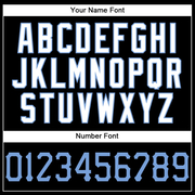 Custom Black White Pinstripe Light Blue-White Authentic Basketball Jersey