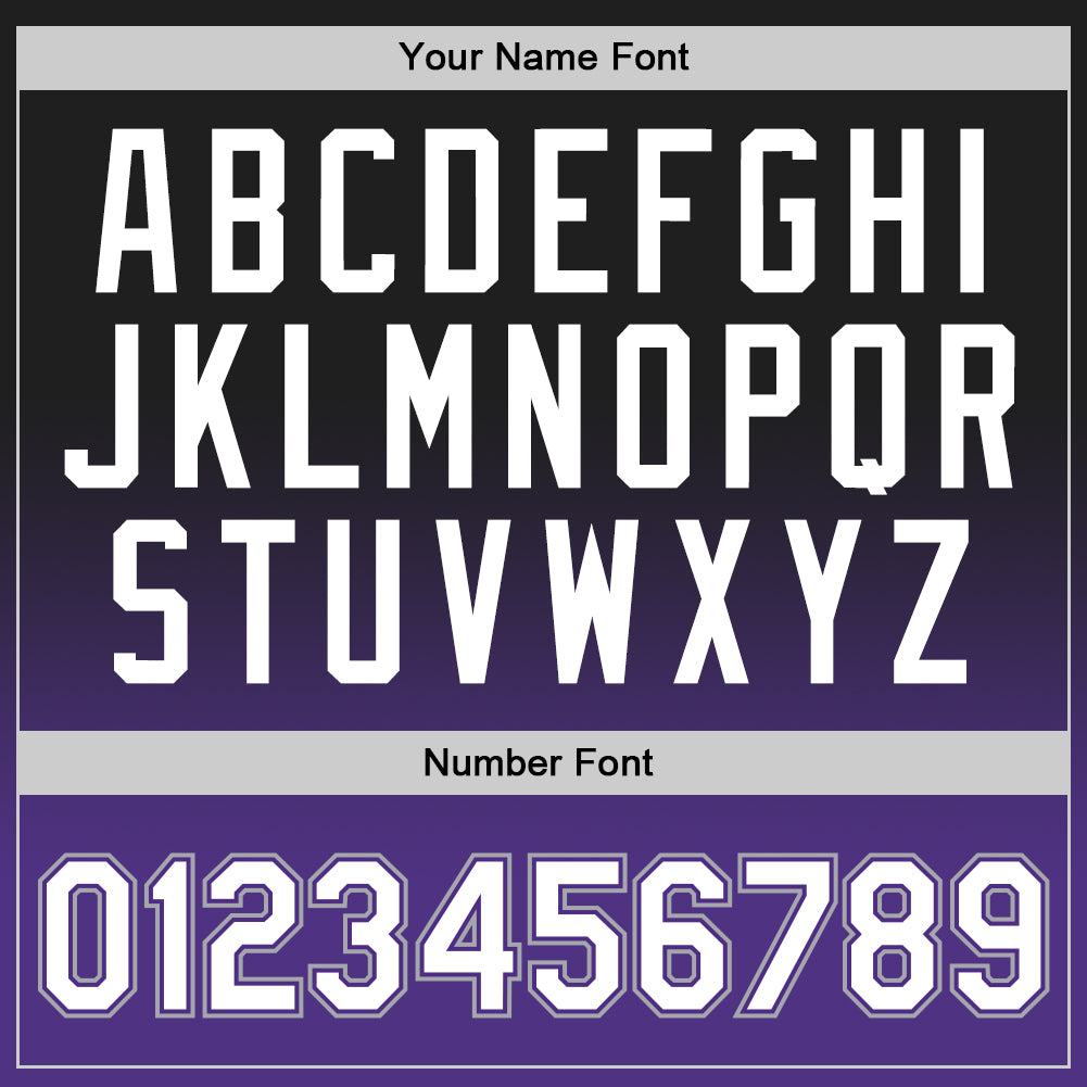 Custom Black White-Purple Authentic Fade Fashion Basketball Jersey