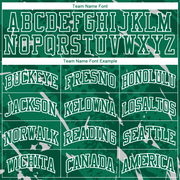 Custom Green White Bright Lines Round Neck Sublimation Basketball Suit Jersey