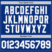 Custom Royal White-Gray Authentic Throwback Basketball Jersey