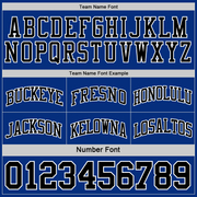 Custom Reversible Black Royal-White Double Side Basketball Jersey