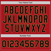 Custom Red Black-Old Gold Authentic Throwback Basketball Jersey