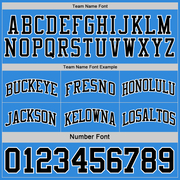 Custom Reversible Black Powder Blue-White Double Side Basketball Jersey
